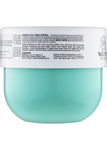 Крем для тела с витамином B3+ Body Cream Vit B3+ 400ml (958882-42848) Babaria (371731262)