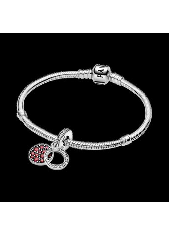 Серебряный шарм Пандора "Яркий красный диск" 799186C03 Kabluchka (355344896)