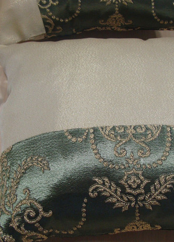 Комплект декоративных подушек Дамаск 35х35см 1шт 40х40см 1шт 34х34см 1шт 26х26см 1шт 30х30см 1шт зеленые (п_0534) Firanka Damask (314705110)