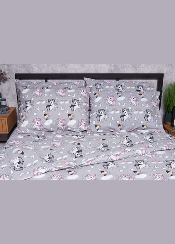 Комплект постельного белья Бязь Gold Люкс «» King Size 220x240 наволочки 2х50х70 (MS-820001774) Moon&Star Unicorn (285717005)