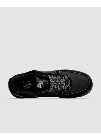 Чорні кросівки чоловічі nike air force 1 low venom black найк аір форс 1 чорні демісезон No Brand