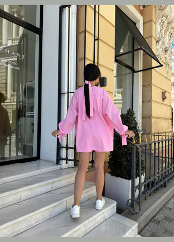 Нежный розовый костюм из натурального льна в универсальном размере 42-46, приятный к телу костюм 2-ка с поясом в комплекте No Brand 106-1 (301842365)