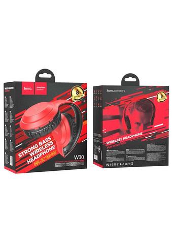 Наушники Bluetooth W30 Fun move BT headphones Red Hoco (297457728)