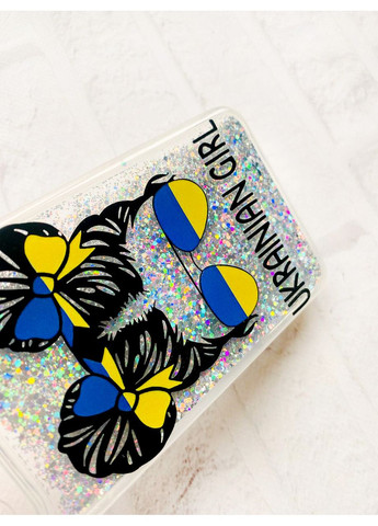 Чехол с плавающими блестками на Samsung Galaxy A25 (A256) Украинская девушка (принт 113) CASE CONTROL (360702449)