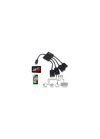 Концентратор Lapara LA-MicroUSB-OTG-HUB black (366661181)