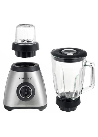 Стаціонарний блендер 3 в1 SK146SBST з чашею на 1.5 літр Sokany (315636006)