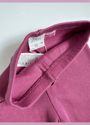 Фуксия демисезонные леггинсы в рубчик Zara
