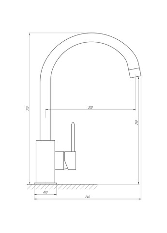 Смеситель для кухни BARTS TB 07403-H36-BL Topaz (335040797)