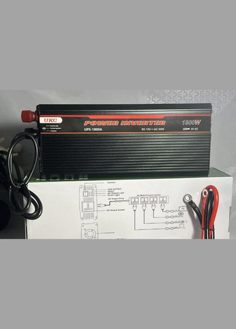 Інвертор 1800W: перетворювач з 12V на 220V, зарядка акумулятора UKC (315725140)