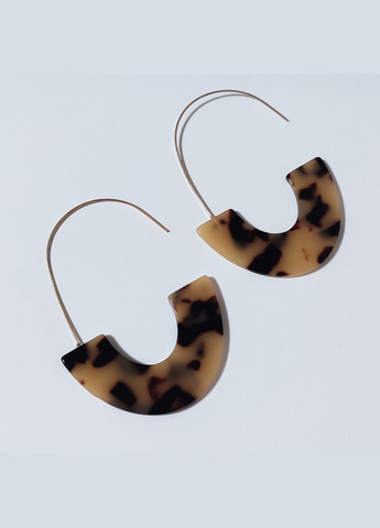 Сережки протяжки акрилові MK0818-4 леопардовий принт DeKolie (322318960)