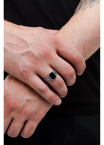 Печать серебряная с ониксом 824, размер No Brand (361225127)