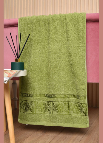 Let's Shop полотенце для лица махровое зеленого цвета однотонный зеленый производство - Турция