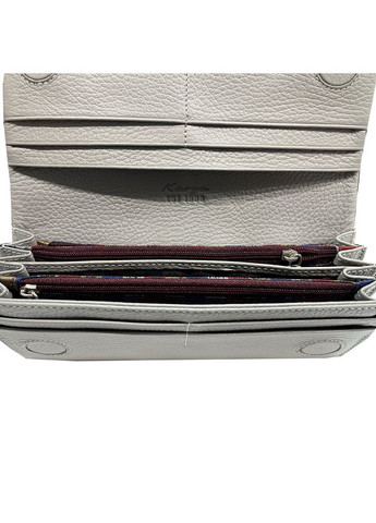 Кошелек женский кожаный серый Karya (336378012)