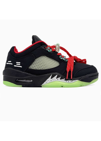 КРОСІВКИ ЖІНОЧІ NIKE AIR JORDAN 5 RETRO LOW WF BLACK НАЙК АІР ДЖОРДАН No Brand чорні демісезони (368647124)