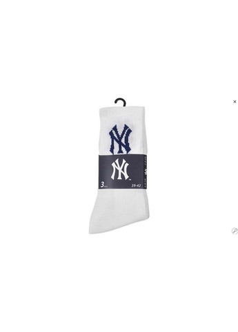 Шкарпетки Crew 3-pack Білий New York Yankees (367596196)