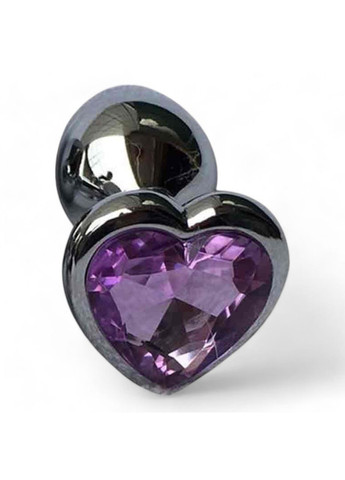 Анальна пробка металева з каменем у формі серця іграшка для анального сексу China (317747563)