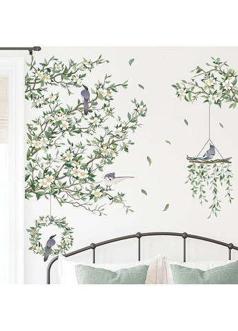 Интерьерные виниловые Цветущие деревья птички (лист 90 х 60 см) Б126-1 FD-AB No Brand (356767875)