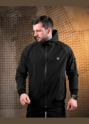 Чорна демісезонна вітровка Freedom