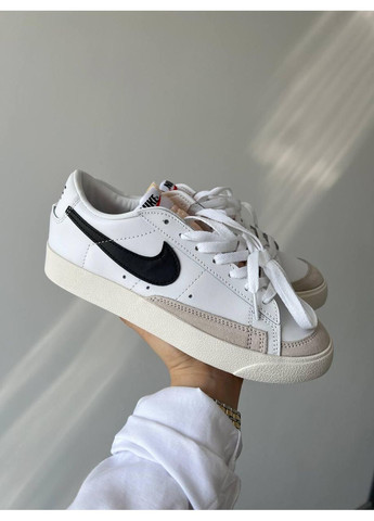 Чорні Осінні кросівки чоловічі nike blazer 77 low ‘77 vintage white black найк блейзер No Brand