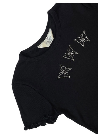 Чорна літня футболка H&M