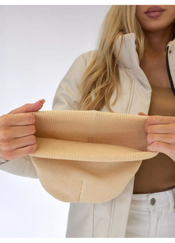 Молодежная двухслойная шапка бини Шорт No Brand Шапка біні шорт лопата (341083775)