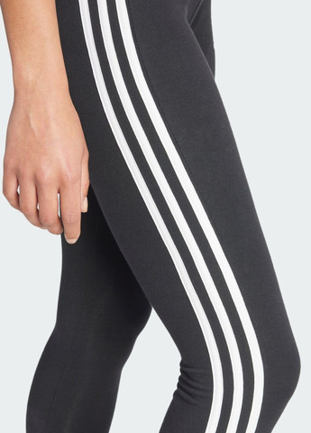 Черные демисезонные леггинсы essential 3-stripes adidas