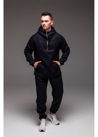 Темно-синий зимний мужской флисовый костюм Vakko