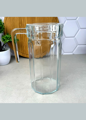 Глечик гранований із прозорою кришкою Кошем 1,4 л Pasabahce (303212697)