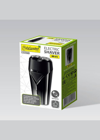 Электробритва мужская MR-672 – аккумуляторная, беспроводная, плавательные головки. Maestro (328602194)