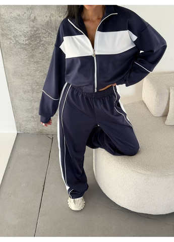 Спортивный костюм (кофта, брюки), цвет Темно-синий Fashion (361668319)