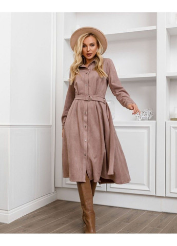 Бежева повсякденний сукня sa-85 бежевий ISSA PLUS