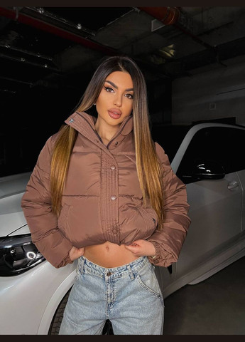 Кофейная куртка весна/осень No Brand