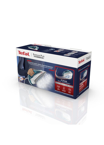 Праска Easygliss Plus, 2500Вт, 270мл, паровий удар -195гр, постійна пара - 45гр, керам. підошва, біло-блакитний Tefal (316391421)