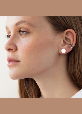 Серебряные серьги-пусеты Маленькие монетки (блестящие) 122867 Oniks (264022849)