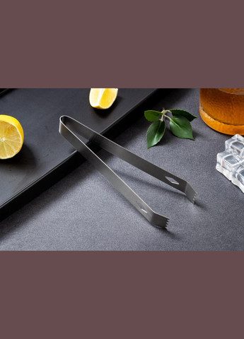 Щипцы для льда из нержавеющей стали 16,4 см Серебристый (С051369) ТМ (342122381)