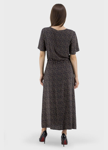 Темно-синя кежуал жіноча літня сукня оверсайз в горох з v-вирізом і ґудзиками tell (темносиній, ), 29230 No Brand в горошок