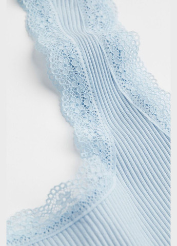 Голубое платье H&M однотонное