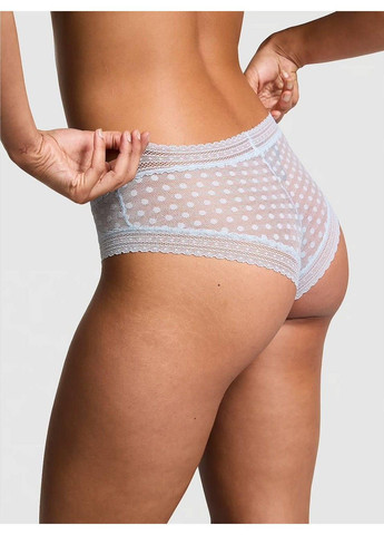 Трусики-чіки жіночі мереживні PINK Victorias Secret Wink Cheeky Panty блакитні Victoria's Secret (340317130)