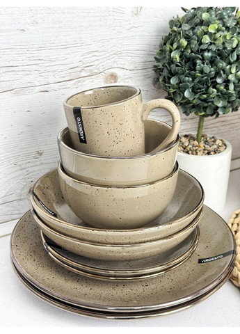 Сервиз столовый Emilia AR0030EBR 30 предметов кофе с молоком Ardesto (349225174)