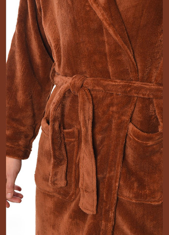 Халат чоловічий махровий коричневого кольору Let's Shop (307008859)