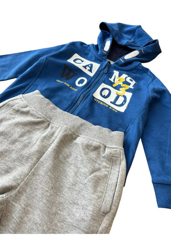 Спортивний костюм, двунитка, без утеплення для хлопчика Блакитно-сірий Piazza Italia (361243495)