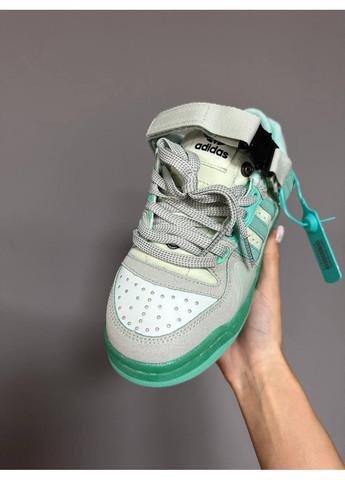 Зелені Осінні кросівки чоловічі adidas forum x bad bunny mint адідас форум бед банні No Brand