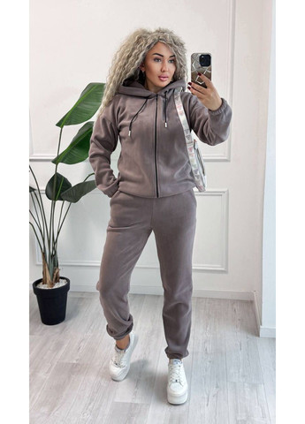Костюм 005/1 флис Полар,брюки и кофта на молнии с капюшоном Україна (367915044)