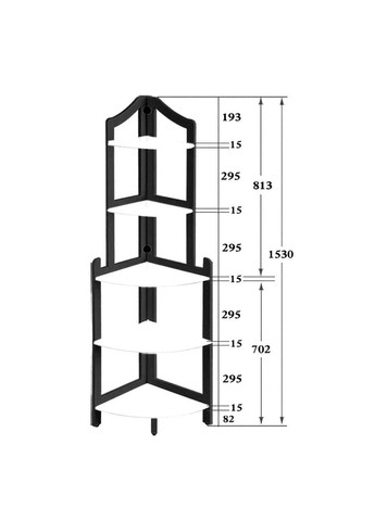 Стеллаж кухонный из дерева Трейхед карри (СТА-011603) No Brand (327869108)