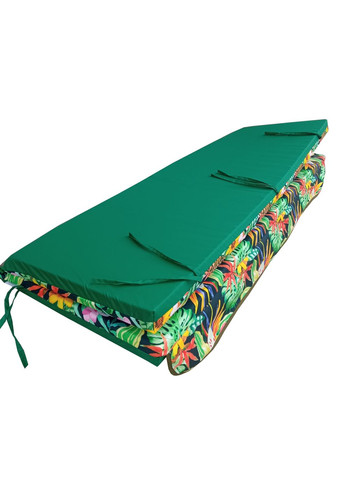 Комплект подушек для качелей водоотталкивающий FLORAL 170x110x6 зеленый тент 120x200 eGarden (279784162)