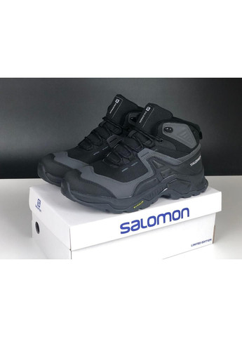 Чорні Зимовий чорні з сірим термо чоловічі кросівки осінь\зима No Brand