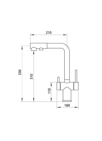Смеситель на кухню золотой 4в1 FWG-33 Nett (340276387)