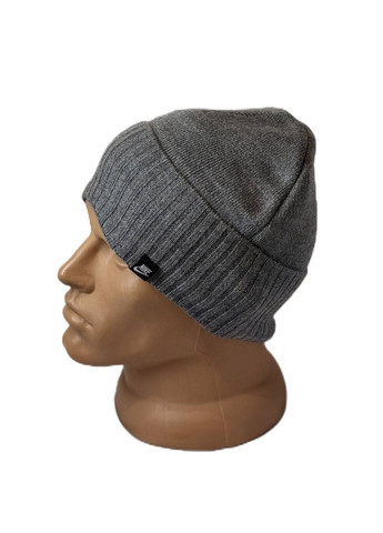 Мужская осенняя шапка в светло-сером цвете. No Brand (365644527)