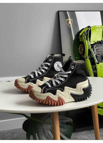 Кроссовки женские Converse Run Star Motion Hi Premium | Конверс Ран Стар черные белые No Brand чёрные демисезоны (361668005)