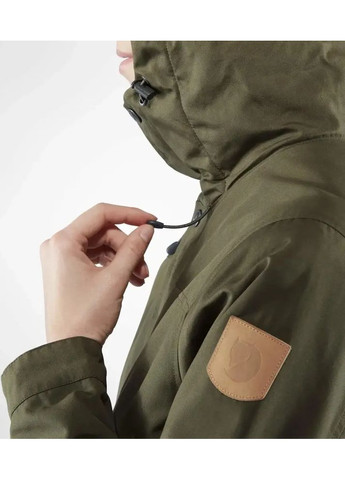 Комбинированная демисезонная куртка greenland winter parka w laurel green Fjallraven